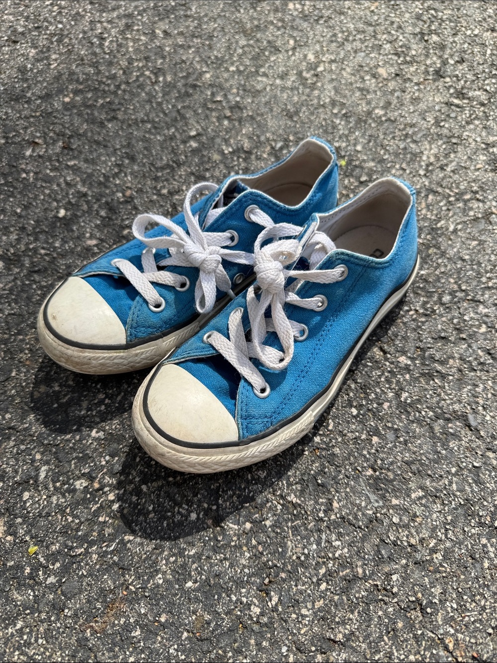 Converse Kids Teal-Blue Canvas Lace-Up Sneakers